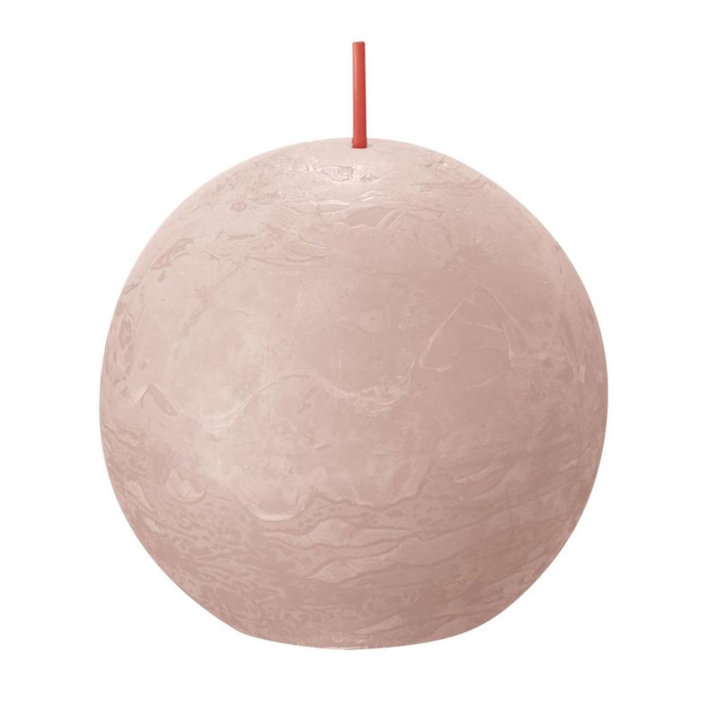Bolsius Misty Pink Rustic Ball Candle 8cm £5.84